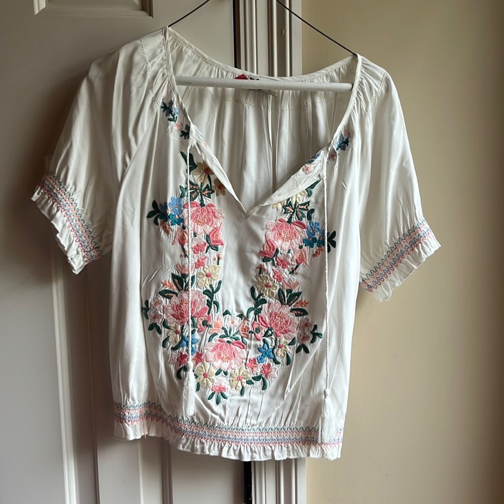 Show me your mumu top. Size large. Runs like a medium imo